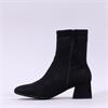 Wonders Anan Low Block Heel Stretch Boot - Black Suede